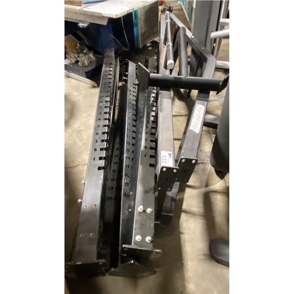 BLACK MATRIX WALL UNIT & ASSORTED SQUAT RACK PARTS