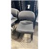 Image 2 : STACK OF 20 BLACK PLASTIC METAL FRAMED STACKING CHAIRS WITH MOBILE CHAIR CART
