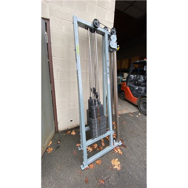 APEX FITNESS A10-133 GREY CORNER STATION COMMERCIAL CABLE PULL MACHINE *NO HANDLES*