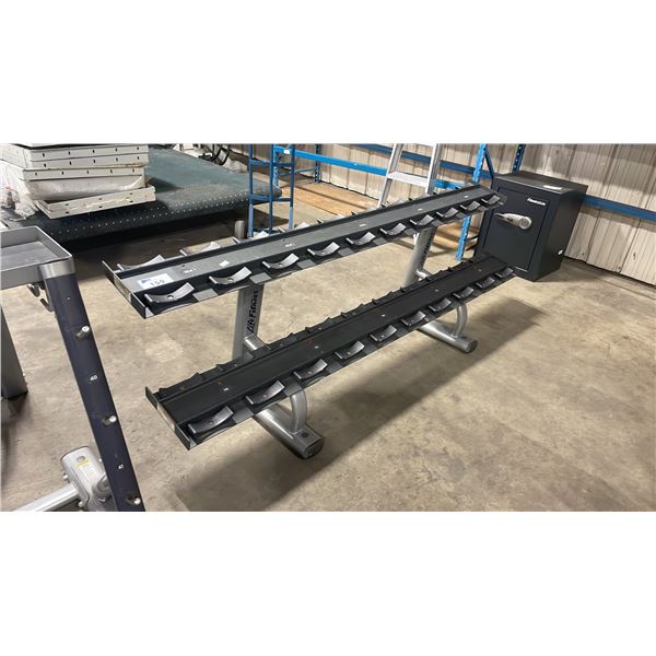 LIFE FITNESS SDR2-0102-101 SIGNATURE SERIES 2 TIER COMMERCIAL DUMBBELL RACK
