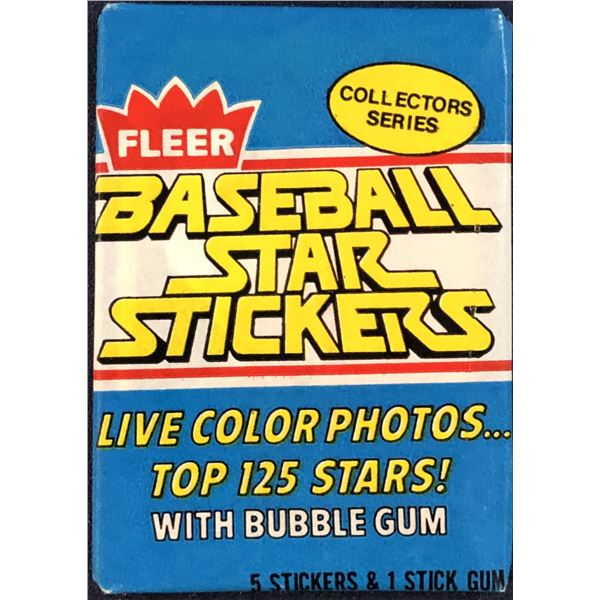 1981 FLEER BASEBALL STAR STICKERS WAX PACK