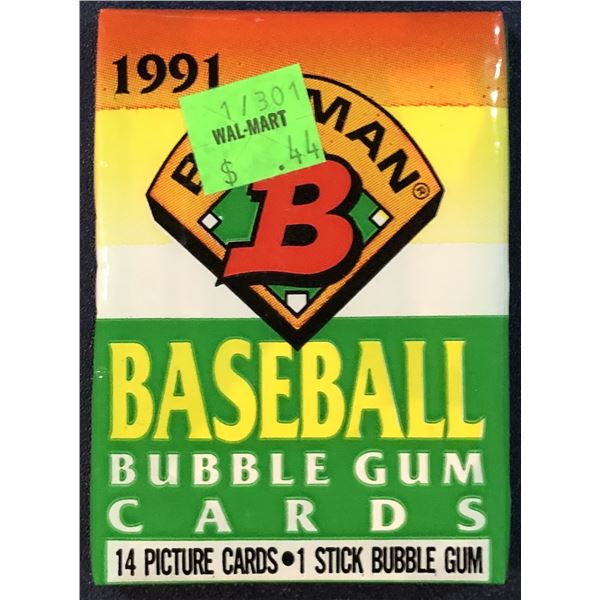 1991 BOWMAN BASEBALL CELLO PACK