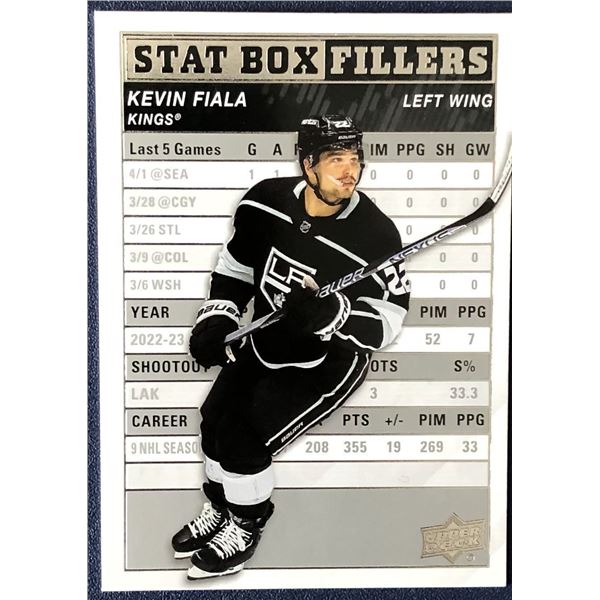 2023-24 UPPER DECK STAT BOX FILLER KEVIN FIALA