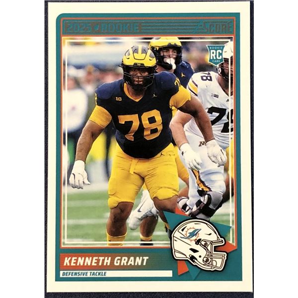 2025 SCORE NFL KENNETH GRANT ROOKIE CARD