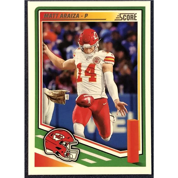 2025 SCORE NFL MATT ARAIZA ROOKIE CARD