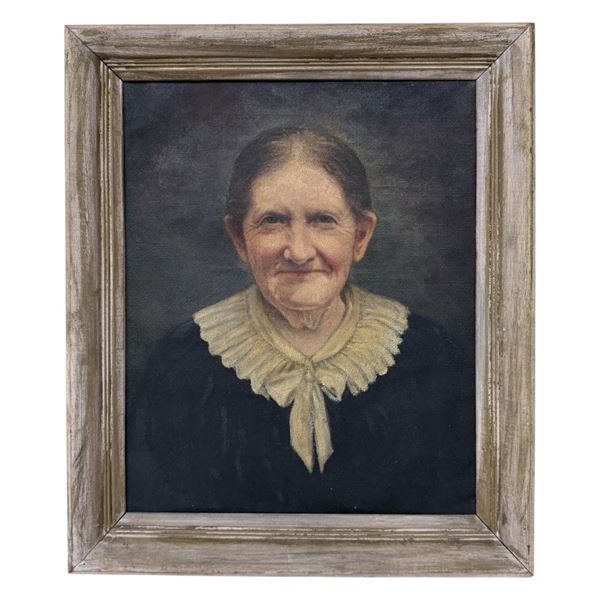 19th C American Portrait Oil Painting