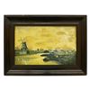 Image 1 : Framed Delft Dutch Landscape Ceramic Plaque