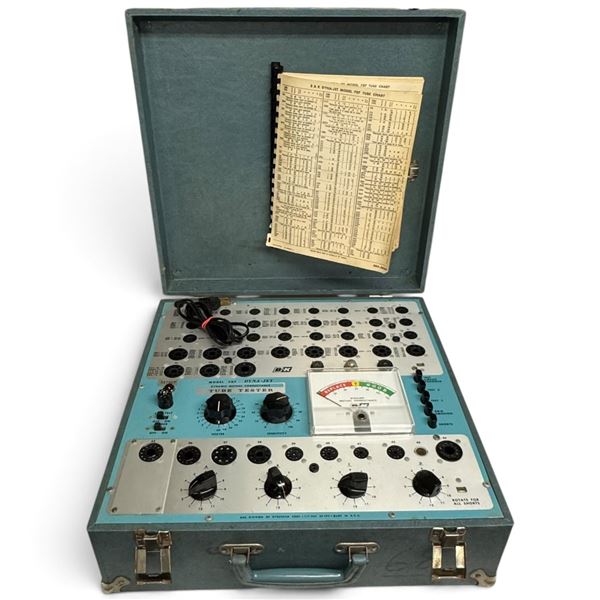 B&K Model 707 Dyna-Jet Dynamic Mutual Conductance Vacuum Tube Tester with Case & Chart