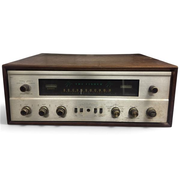 The Fisher 500-C Wide-Band FM Stereo Multiplex Vacuum Tube Receiver in Wood Cabinet