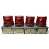 Image 1 : Four Red Strobe Warning Lights, Target Tech Model 401 & Dominion Junior