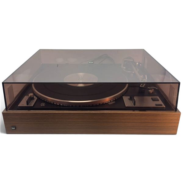 Dual 1249 Fully Automatic Belt-Drive Turntable with Woodgrain Base & Dust Cover