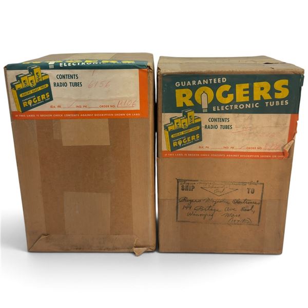 Rogers 6156 / 4-250A Beam Power Vacuum Tubes, Two NOS Factory-Sealed Cartons