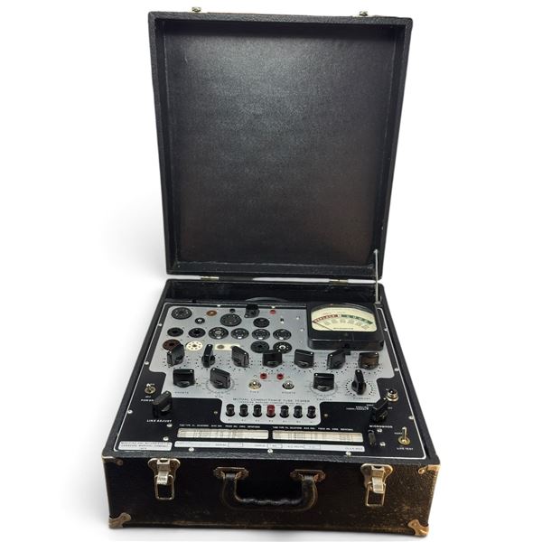 Canadian Marconi MU101 Mutual Conductance Tube Tester in Carrying Case, Refurbished 1974