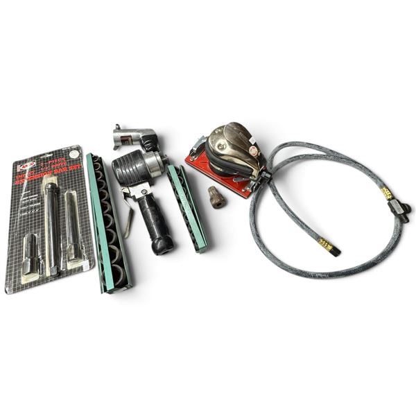 Rodac Model 2010 Air Sander, Model 85 Right-Angle Drill & Mechanic's Tool Group