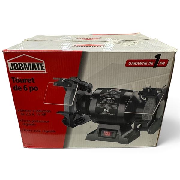 Jobmate Model 55-3508-6 6-Inch Bench Grinder, 1/4 HP, 3450 RPM, in Original Box