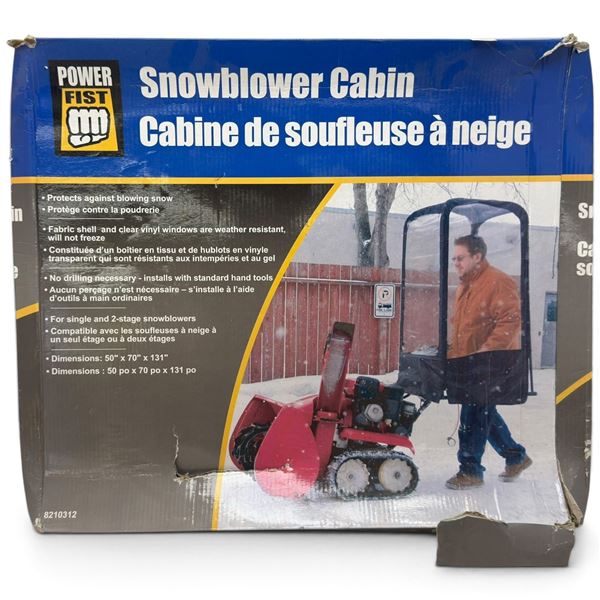 Power Fist 8210312 Snowblower Cabin with Fabric Shell & Clear Vinyl Windows