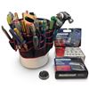Image 1 : Husky Bucket Organizer w Hand Tools, Mastercraft Multimeter, Laser Level & Jobmate Clamp Set