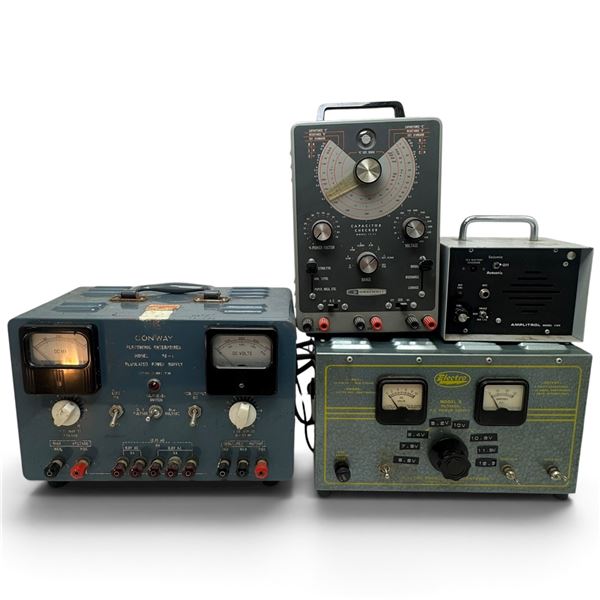 4 Vintage Analog Instruments: Heathkit IT-11, Conway PS-1, Electro Model B & Amplitrol 1189