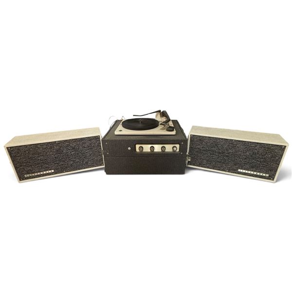 Telefunken Portable Phonograph with Two Detachable Speakers & Carrying Case