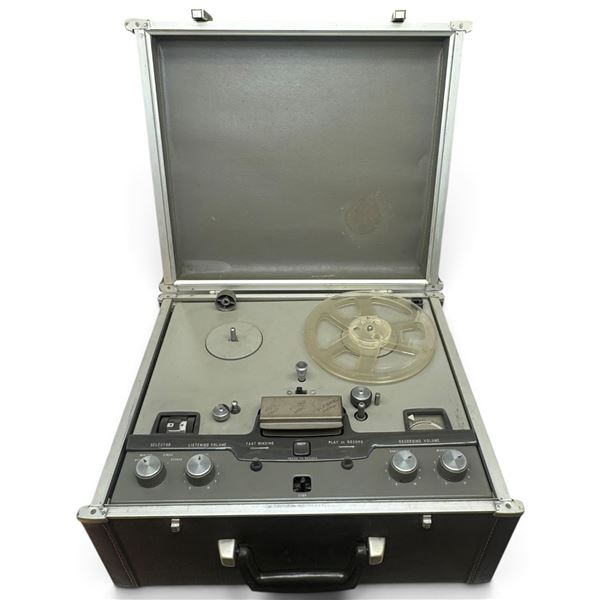 Vintage Ampex A-122 Portable Reel-to-Reel Tape Recorder-Reproducer with Take-Up Reel