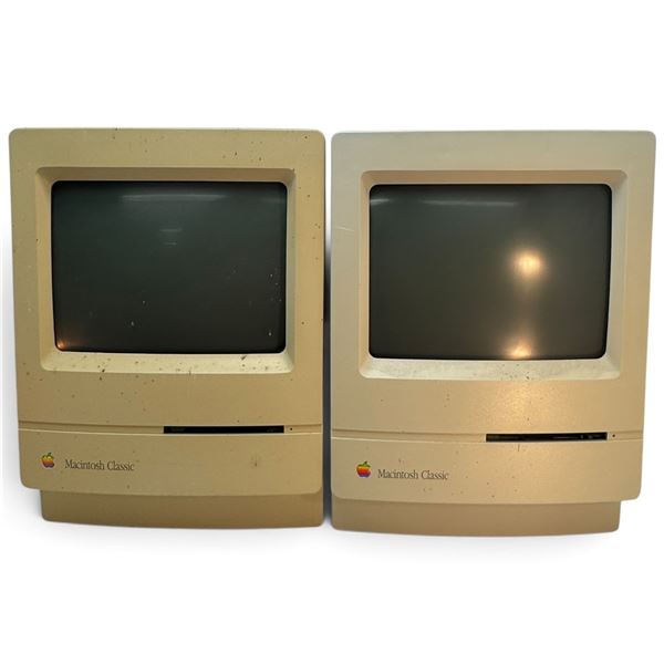Pair of Apple Macintosh Classic M1420 All-in-One Computers, Ireland & Singapore