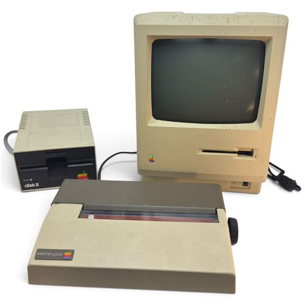 Apple Macintosh 512K M0001W, Disk II A2M0003 & Silentype A2M0032 Printer