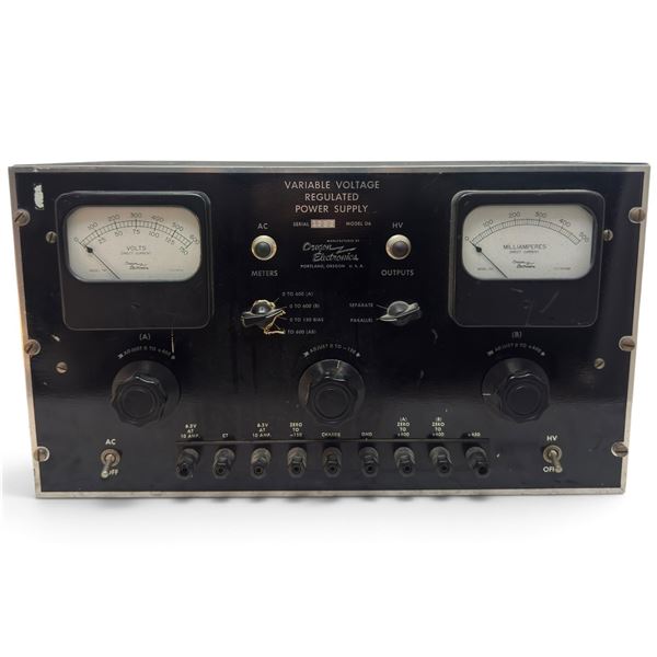 Oregon Electronics Model D6 Dual-Output Regulated DC Power Supply, Serial 1362