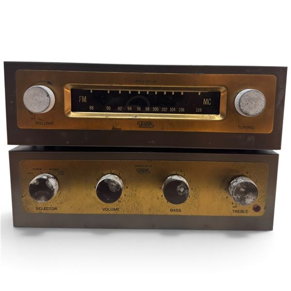 Late 1950s EICO HFT-90 FM Tube Tuner & HF-12 12-Watt Mono Integrated Amplifier