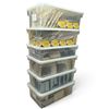 Image 1 : Bulk Vintage Electronic Components: Resistors, Capacitors & Metal Housings in 6 Bins