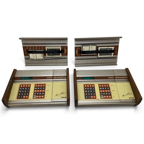 Pair of Tryom Goren Bridgemaster GB-2000 Electronic Bridge Computers with Accessories