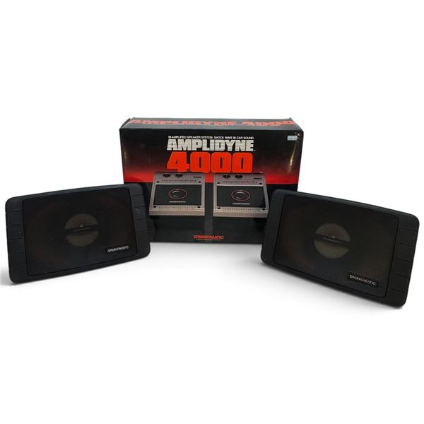 Vintage Sparkomatic Amplidyne ASK-4000 120W Bi-Amplified Car Speaker System New Old Stock