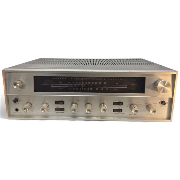 Mid-1960s Lafayette LR-800 70-Watt Tube AM/FM Stereo Receiver, Silver-Tone