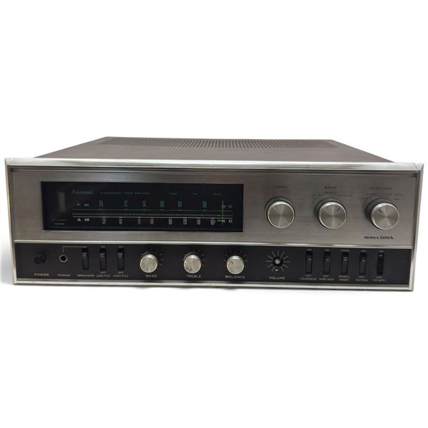 1966-1968 Sansui Model 500A AM/FM Multiplex Stereo Tube Receiver Amplifier, 117V