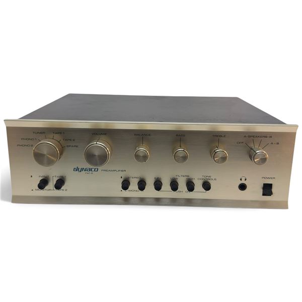 Dynaco PAT-5 Solid-State Stereo Preamplifier, Original Black-Button Version