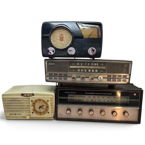 Four Vintage Radios: Coronado, GE Model 67, AGS KFA-W71 & Panasonic RE-777