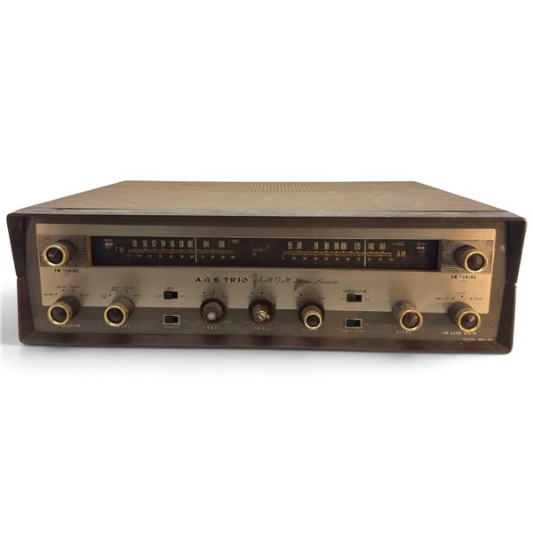 1960s A.G.S. Trio MEL-40 AM/FM Stereo Vacuum Tube Receiver with Dual Tuning Controls