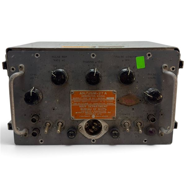 Harvey-Wells AN/USM-27A U.S. Navy Vacuum-Tube Pulse Signal Generator, Early 1950s