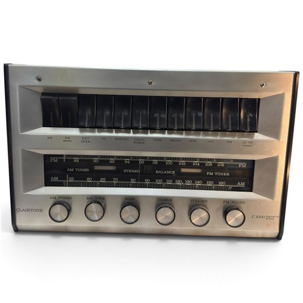 Circa 1962 Clairtone C1000 Signature Series AM/FM Stereo Tube Receiver in Walnut Cabinet