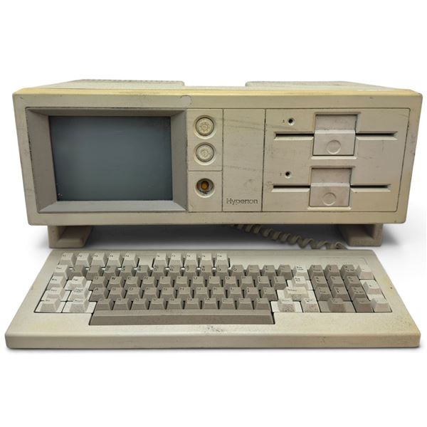 1983 Dynalogic Info-Tech Hyperion Model 3032 Portable Computer with Dual Floppy Drives