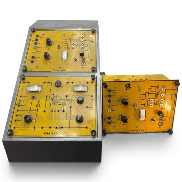Pair of Philco Vacuum Tube Electronics Trainers with Variable Power Supplies