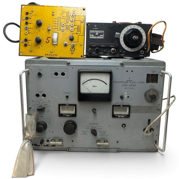 Siemens Rel 3 D 335 Level Meter, Lampkin Calibrator & Philco Variable Power Supply