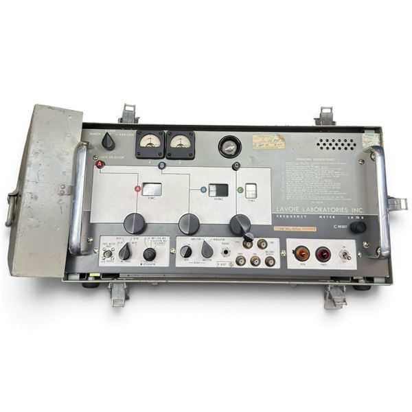 Lavoie Laboratories LA-70B VHF Frequency Meter with Metal Transit Case, Introduced 1962