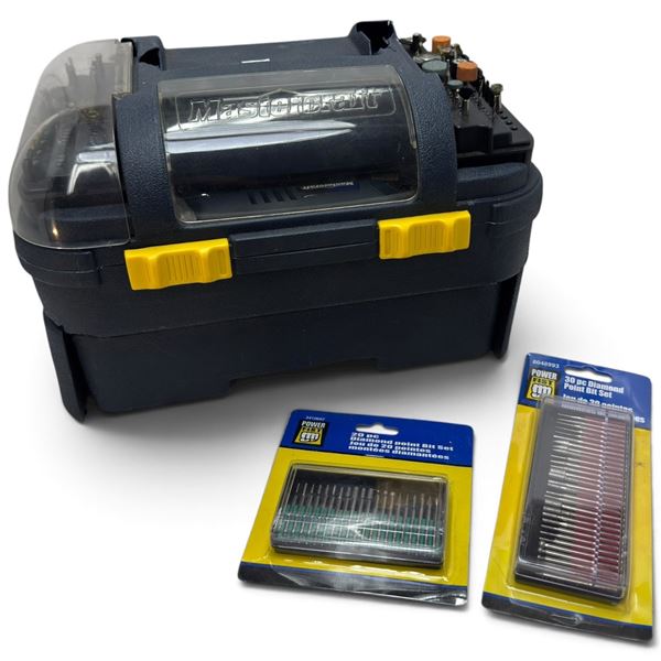 Mastercraft Corded Rotary Tool Kit with Attachments & 50 Power Fist Diamond Bits