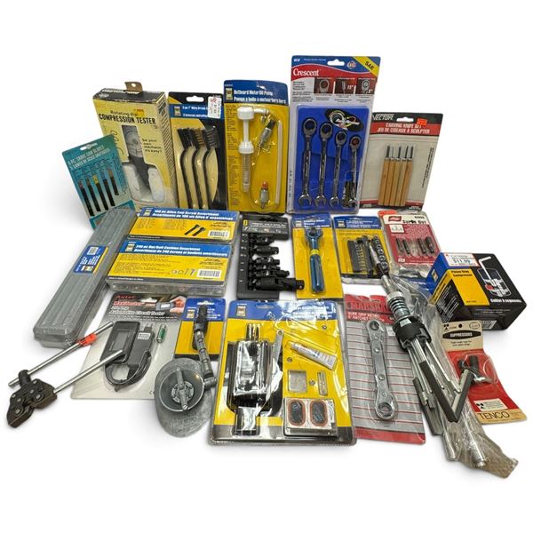Assorted Automotive, Mechanic & Workshop Tools, Testers, Wrenches, Kits & Hardware