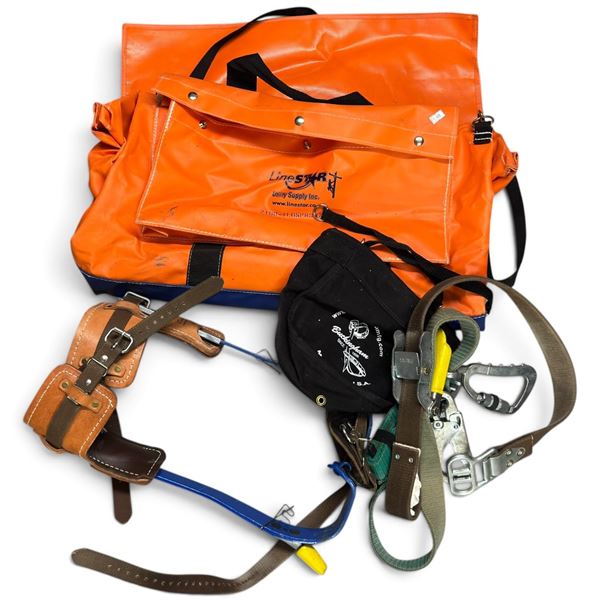 Buckingham SB9403 Pole Climbers with Leather Pads, Lanyards & LineStar Gear Bags