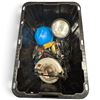 Image 4 : Assorted Shop Tools, Skilsaw 5170 Circular Saw, Hardware & Safety Gear in Storage Tote