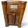 Image 1 : Circa 1940 Canadian Marconi Model 168A Five-Band Art Deco Console Tube Radio