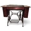 Image 1 : 1914 Singer Model 115 Treadle Sewing Machine in Six-Drawer Cabinet