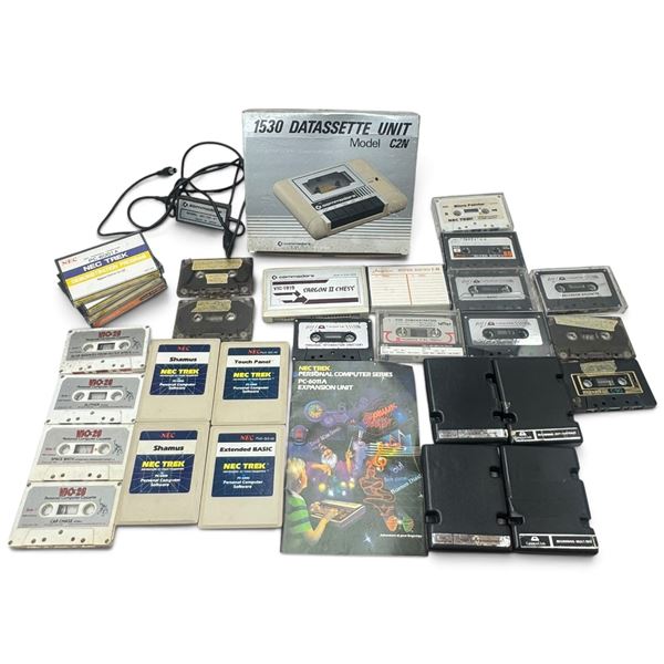 Commodore 1530 C2N Datasette with VIC-20, NEC Trek & CompuClub Software Collection