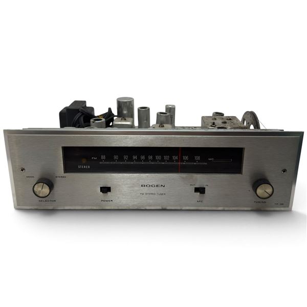 1960s Bogen TP-35 Tube FM Stereo Tuner, Series A54, Open Chassis, Made in USA